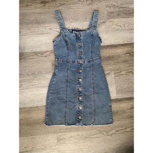Denim button down dress